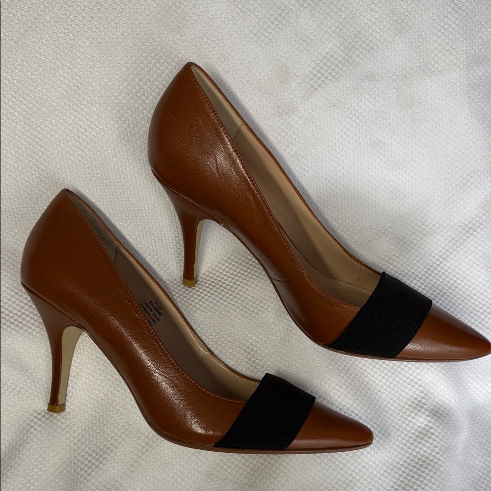 14th & Union - Leather Brown and Black Women's Pumps - Size 6.5
